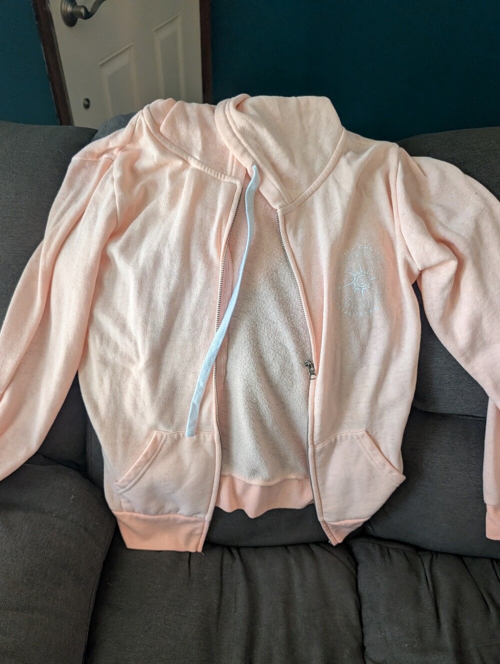 Light Pink Zip-Up Hoodie